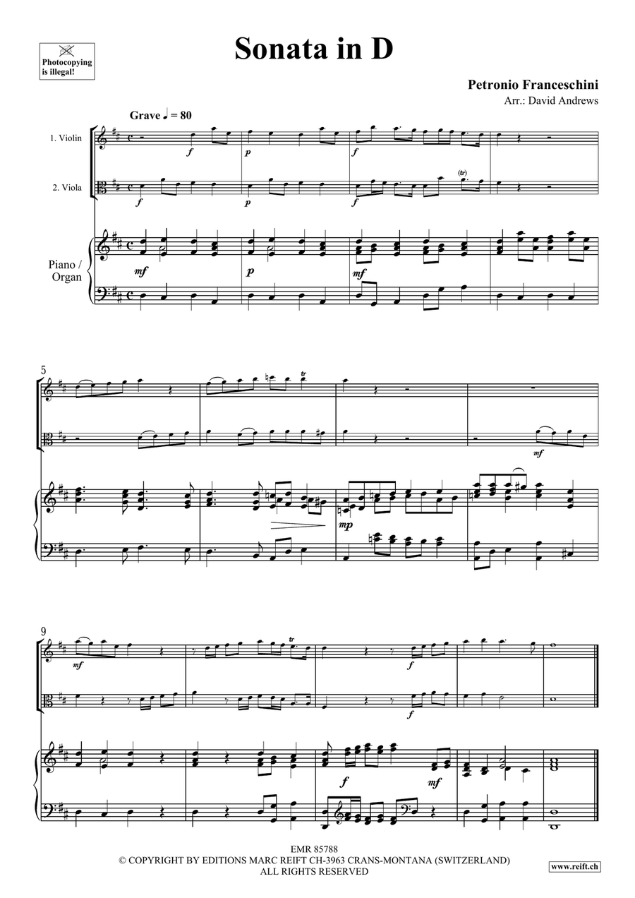 Sonata in D Sonata in D Viola scores gallery preview page 3