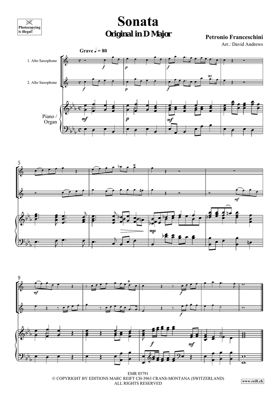 Sonata Sonata Alto Saxophone scores gallery preview page 3