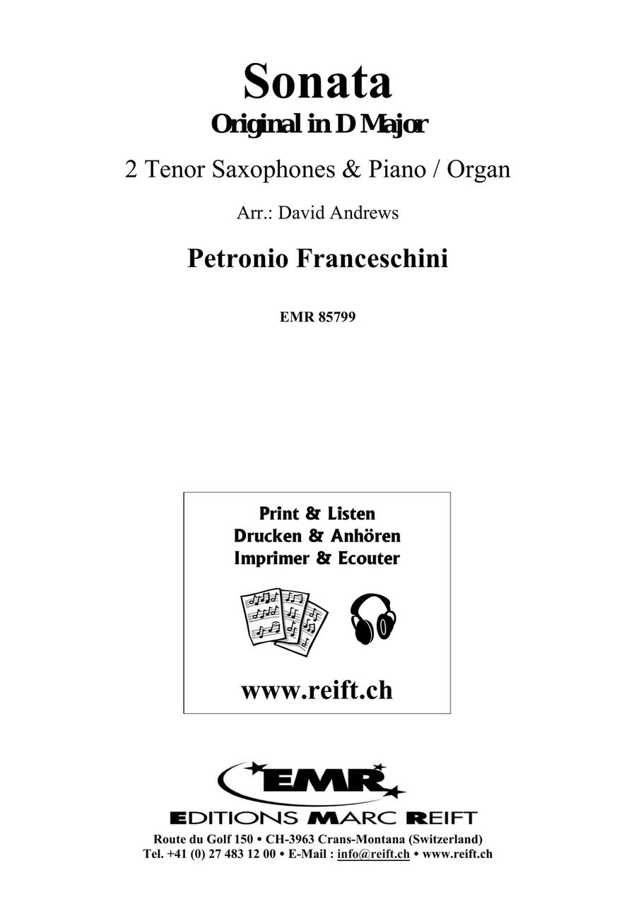 Sonata Sonata Tenor Saxophone scores gallery preview page 2