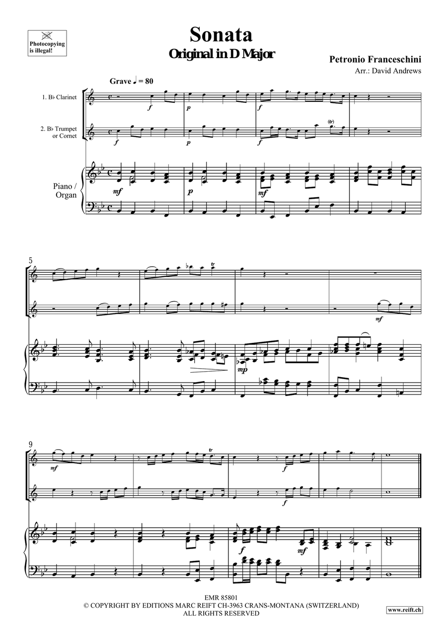 Sonata Sonata Clarinet scores gallery preview page 3