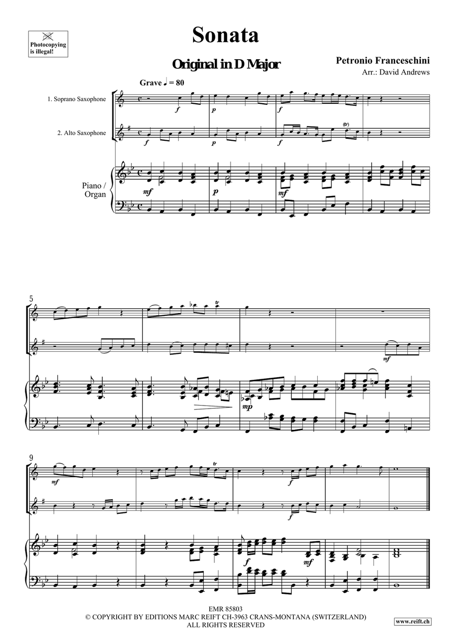 Sonata Sonata Soprano Saxophone scores gallery preview page 3
