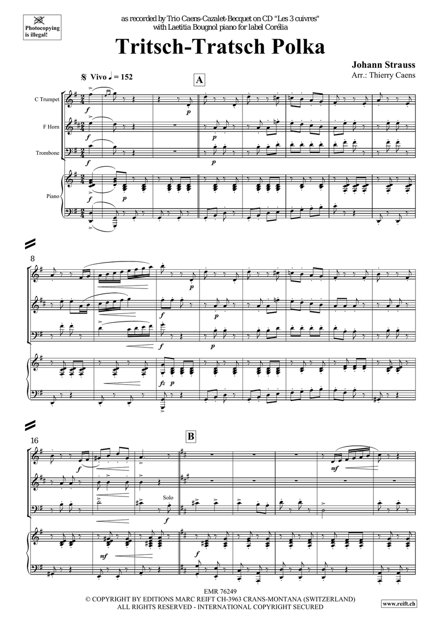 Tritsch-Tratsch Polka Tritsch-Tratsch Polka Horn scores gallery preview page 3