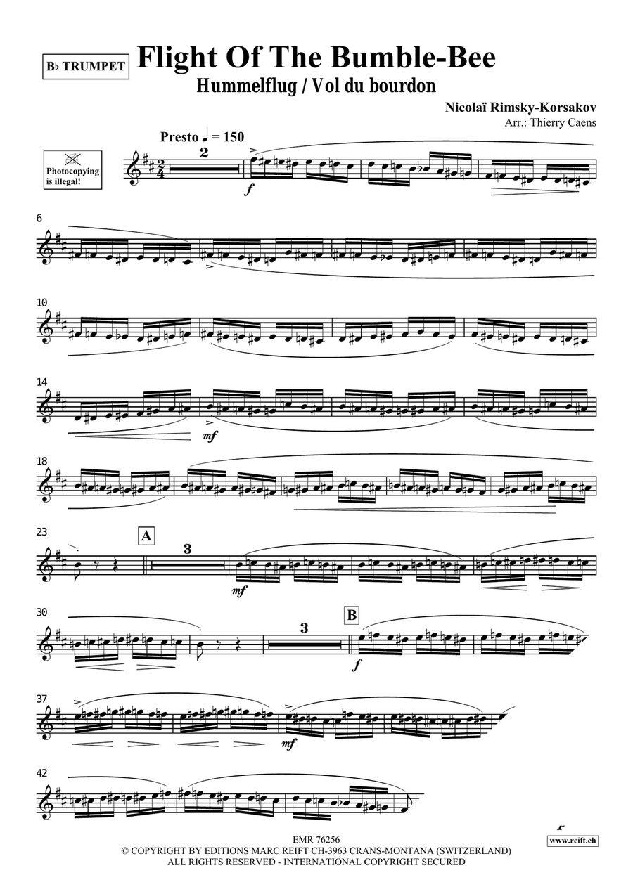 Flight Of The Bumble-Bee Flight Of The Bumble-Bee Trumpet Solo scores gallery preview page 3