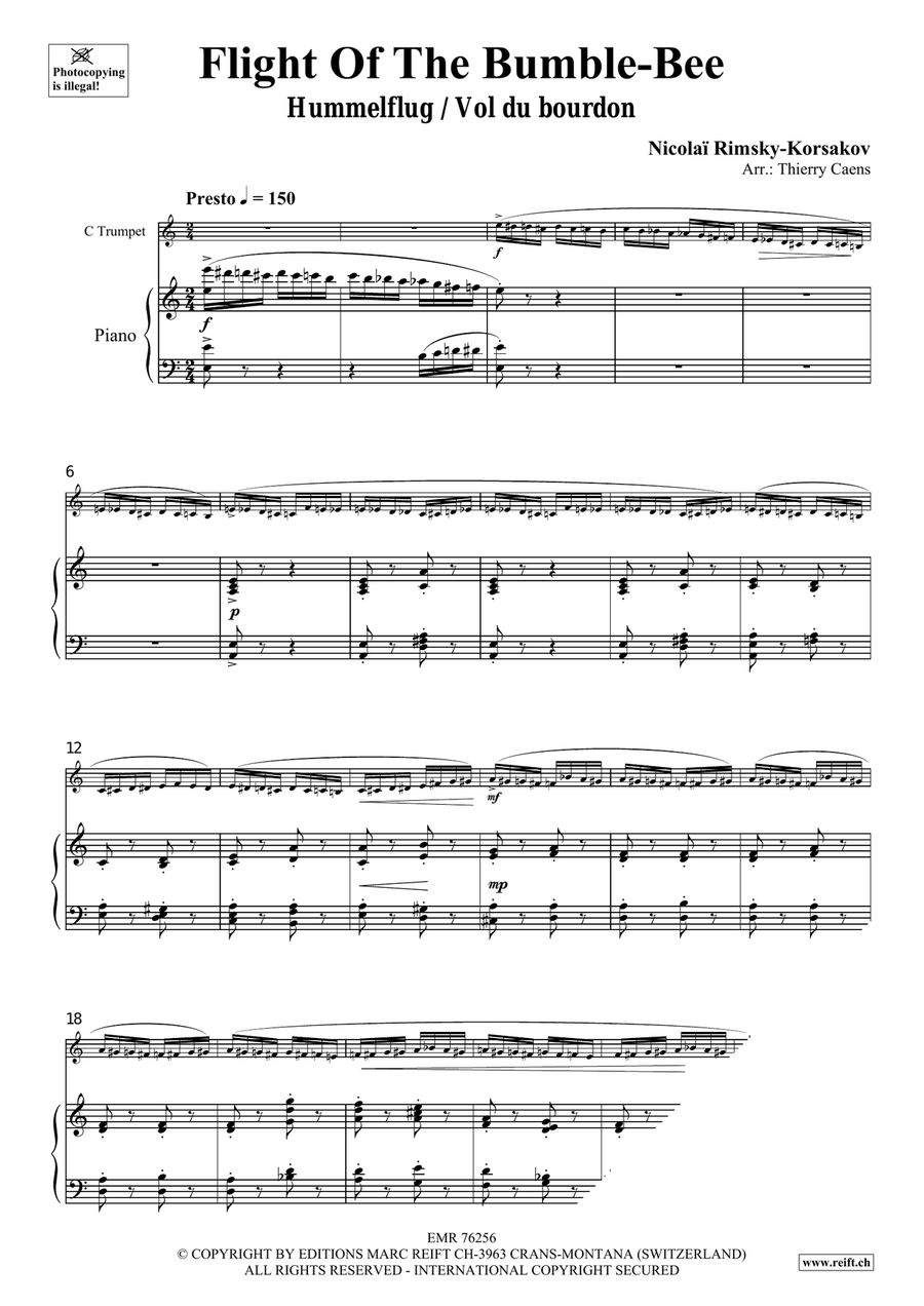 Flight Of The Bumble-Bee Flight Of The Bumble-Bee Trumpet Solo scores gallery preview page 4