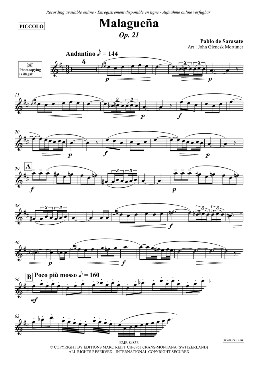 Malaguena Malaguena Piccolo scores gallery preview page 3