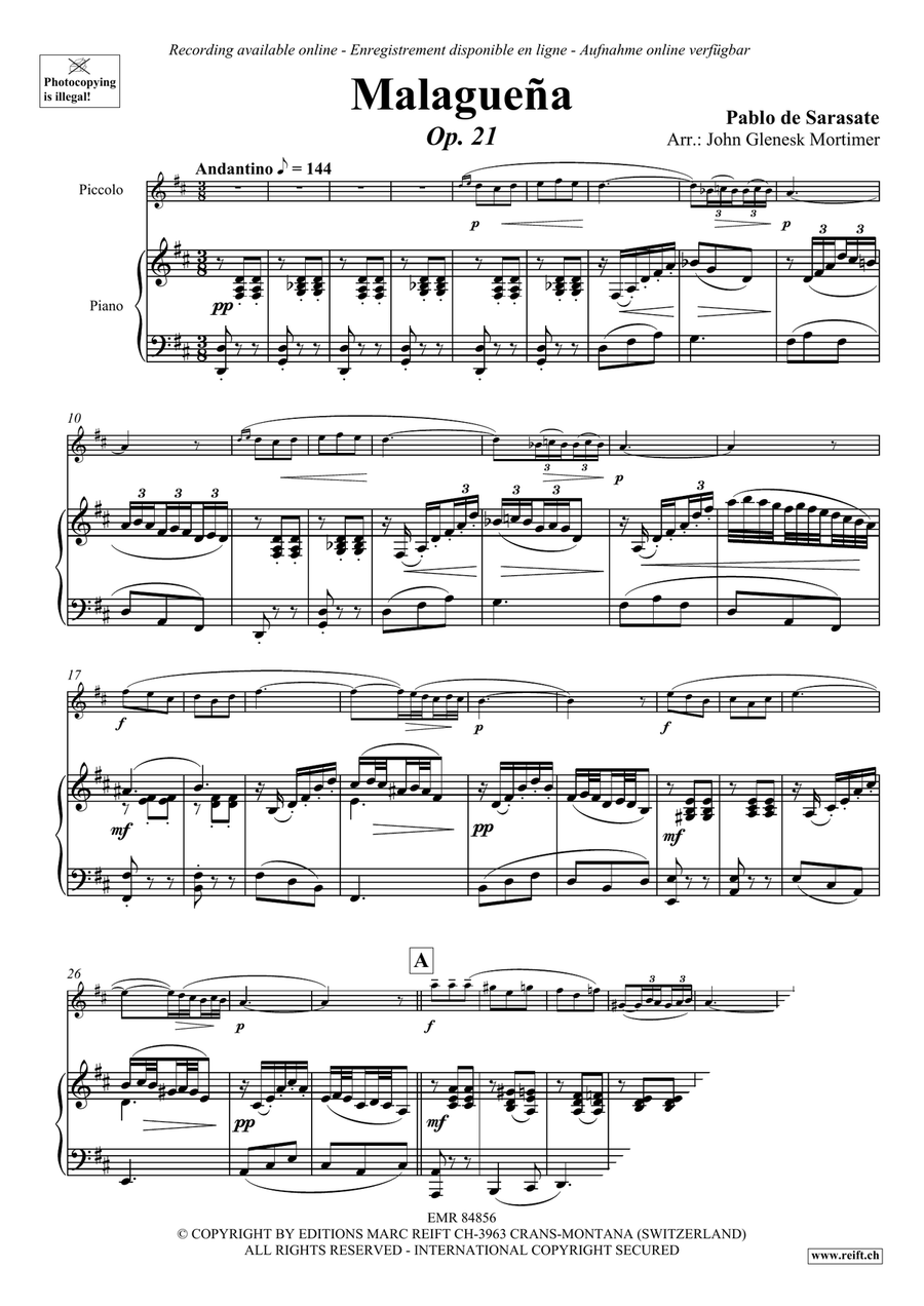 Malaguena Malaguena Piccolo scores gallery preview page 4