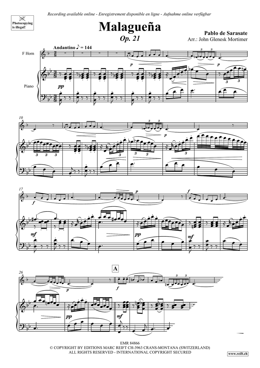 Malaguena Malaguena Horn scores gallery preview page 4