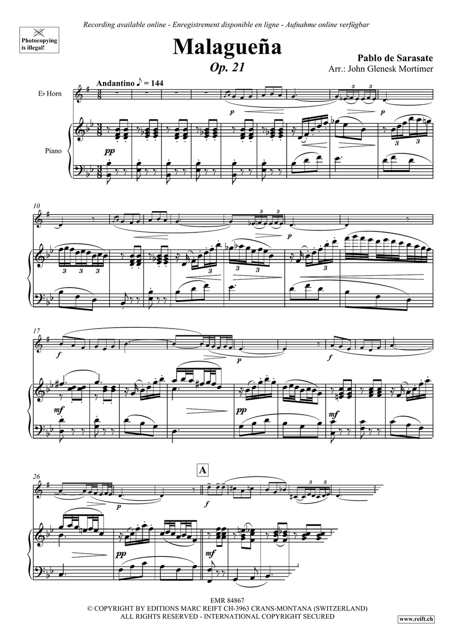 Malaguena Malaguena Horn scores gallery preview page 4