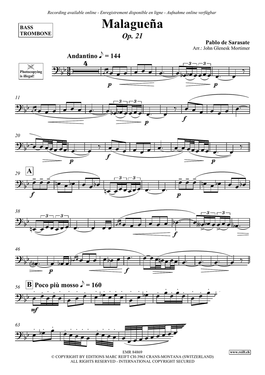 Malaguena Malaguena Bass Trombone scores gallery preview page 3