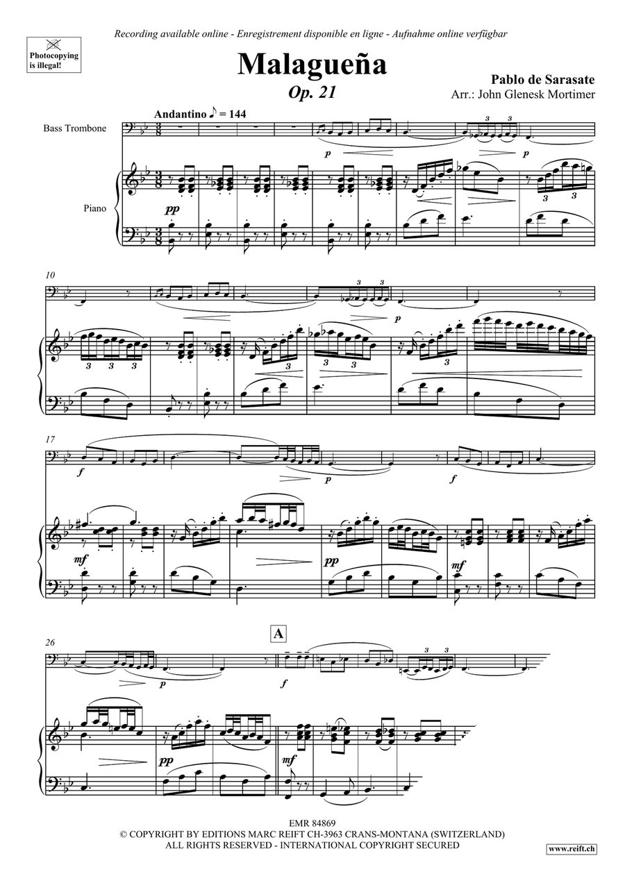 Malaguena Malaguena Bass Trombone scores gallery preview page 4