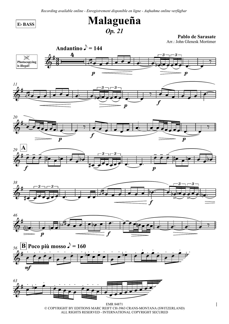 Malaguena Malaguena Voice Solo scores gallery preview page 3