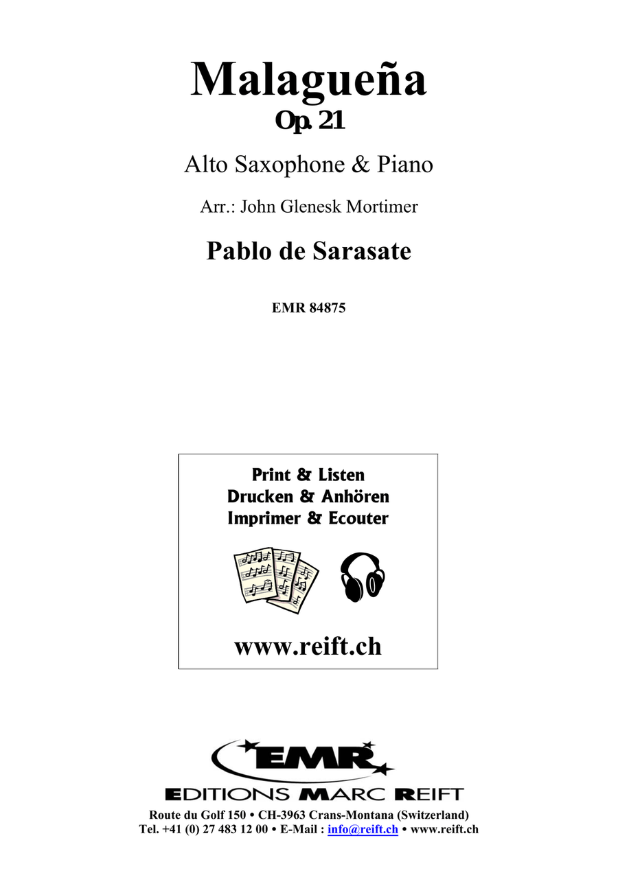 Malaguena Malaguena Alto Saxophone scores gallery preview page 2