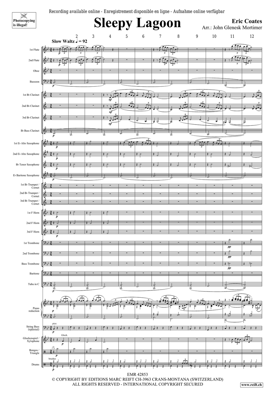 Sleepy Lagoon Sleepy Lagoon Concert Band scores gallery preview page 3