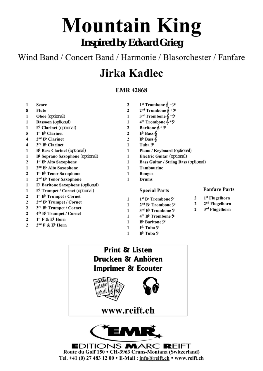 Mountain King Mountain King Concert Band scores gallery preview page 2