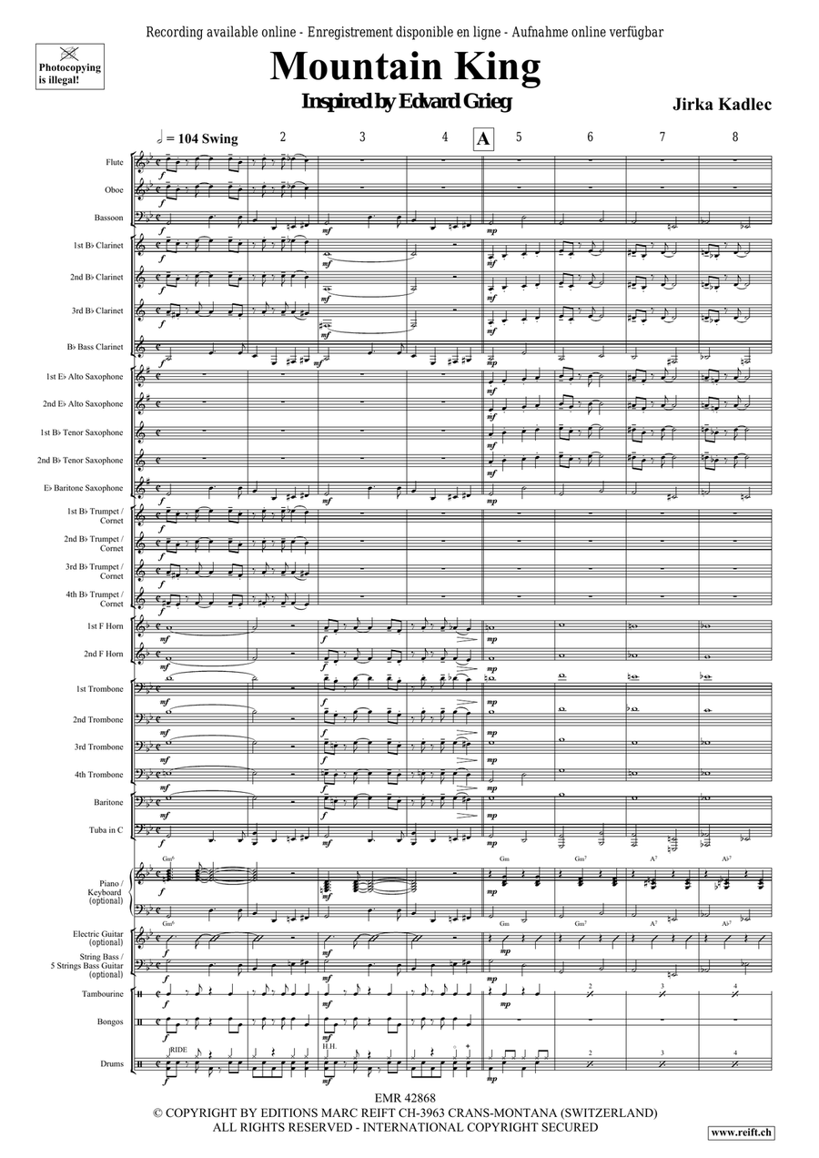 Mountain King Mountain King Concert Band scores gallery preview page 4