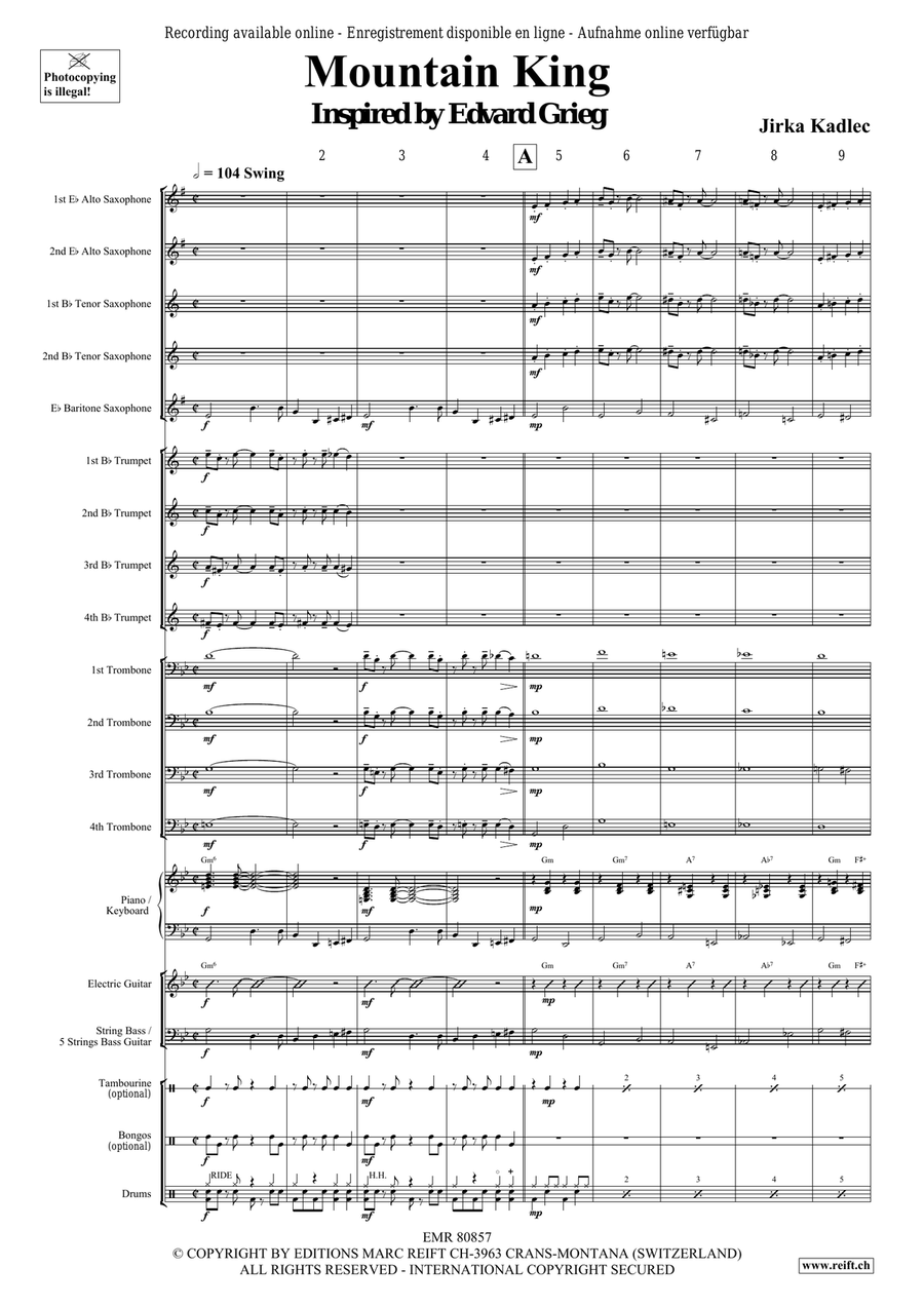 Mountain King Mountain King Big Band scores gallery preview page 3