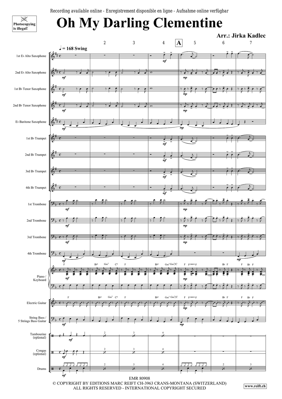 Oh My Darling Clementine Oh My Darling Clementine Big Band scores gallery preview page 3