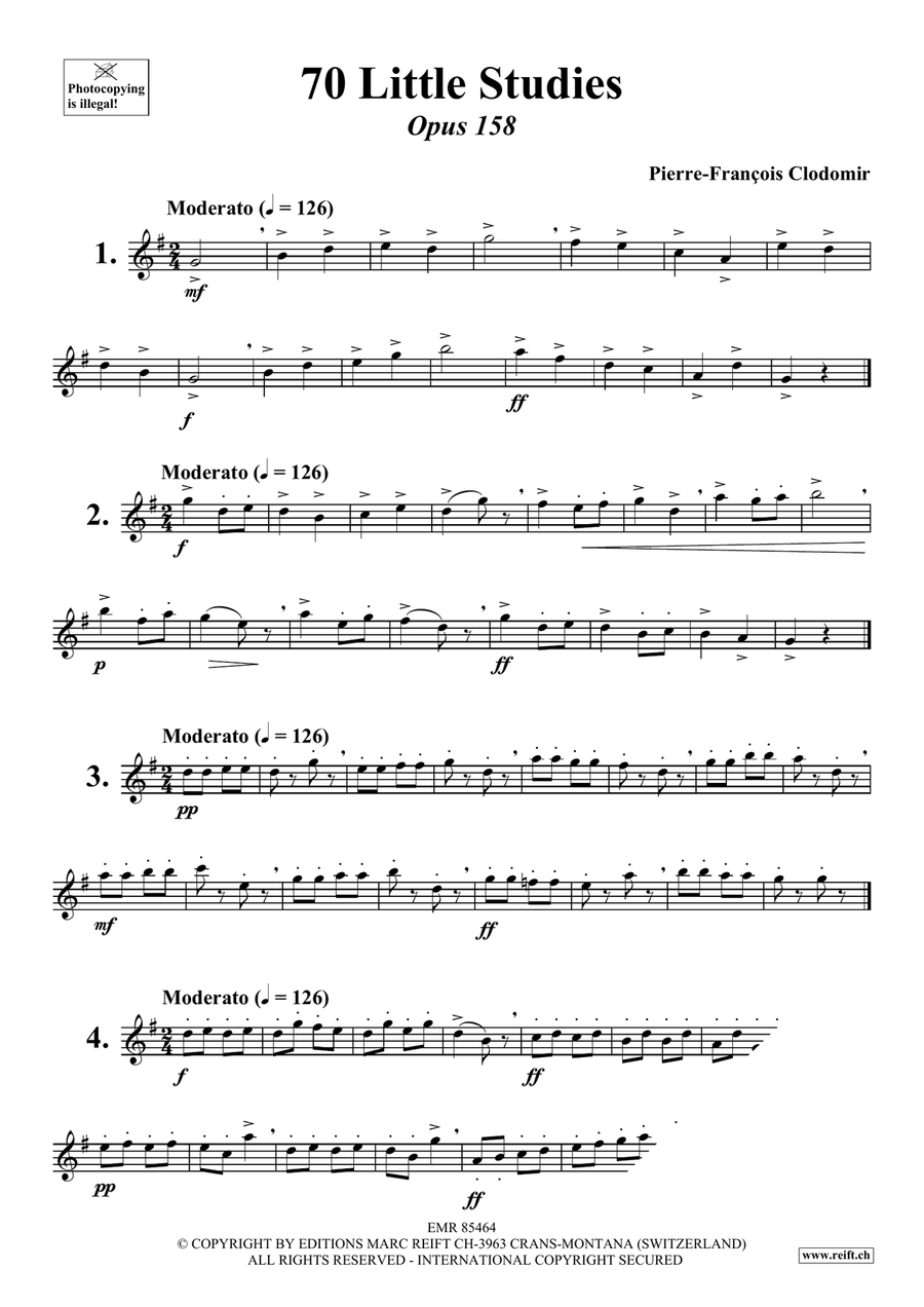 70 Little Studies 70 Little Studies Piccolo scores gallery preview page 3