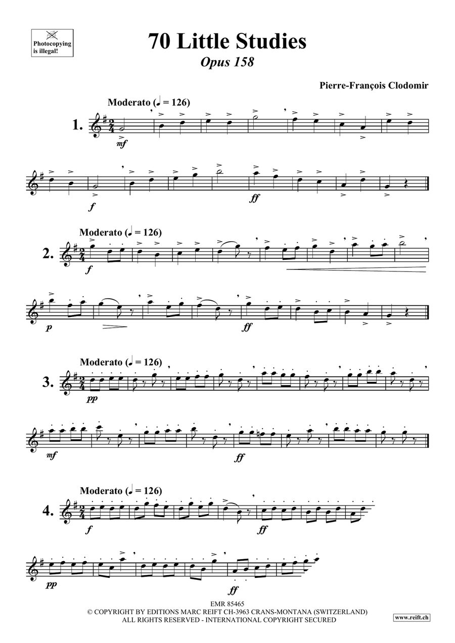 70 Little Studies 70 Little Studies Flute Solo scores gallery preview page 3