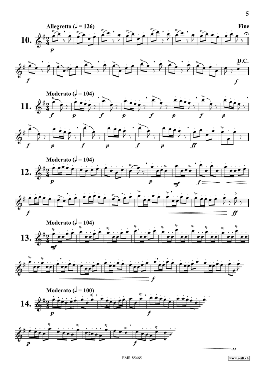 70 Little Studies 70 Little Studies Flute Solo scores gallery preview page 5