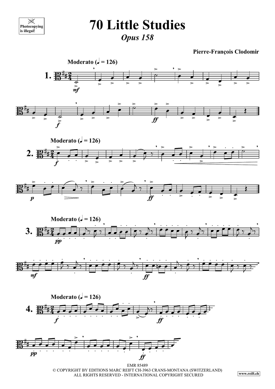 70 Little Studies 70 Little Studies Viola Solo scores gallery preview page 3