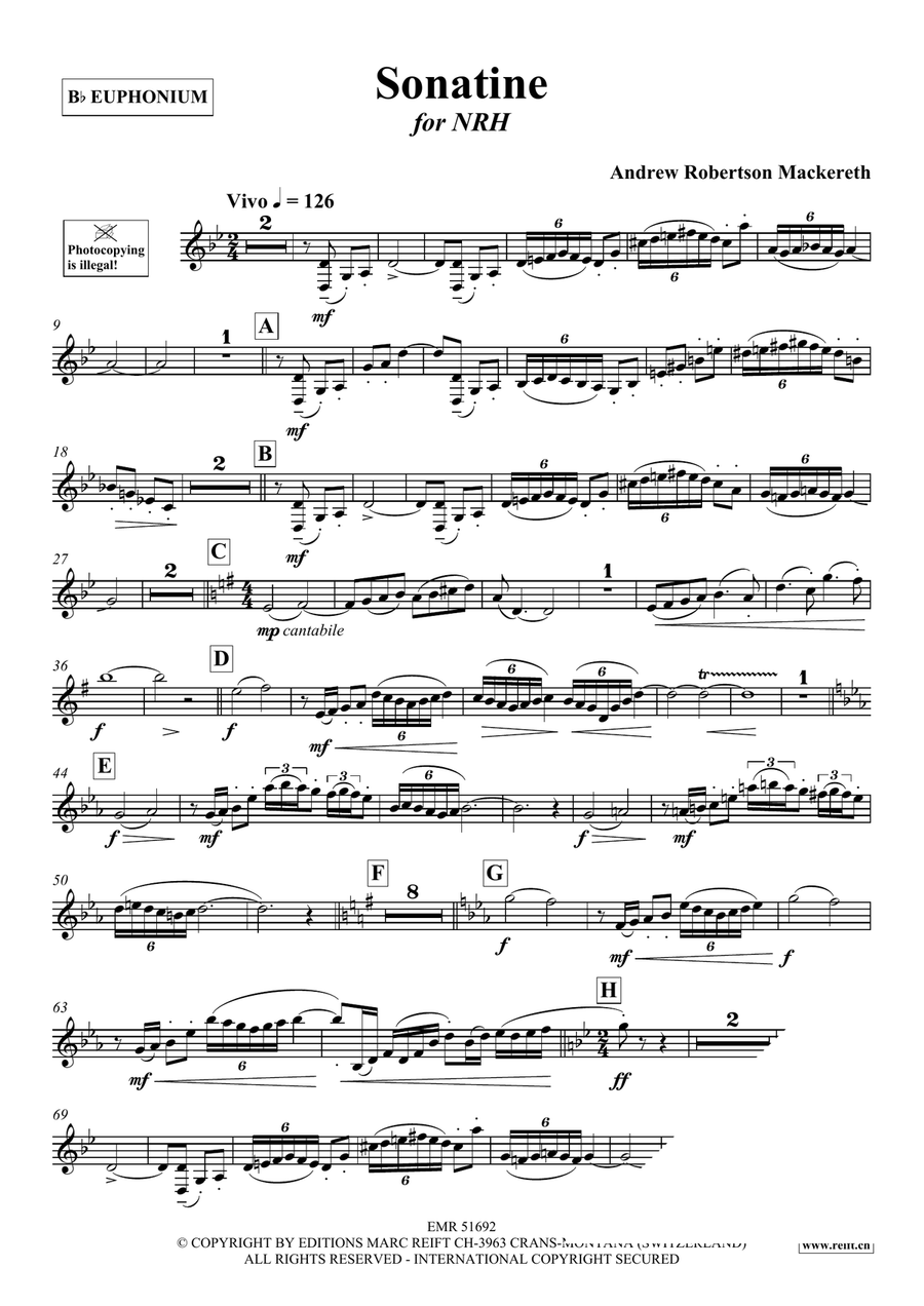 Sonatine Sonatine Euphonium scores gallery preview page 5