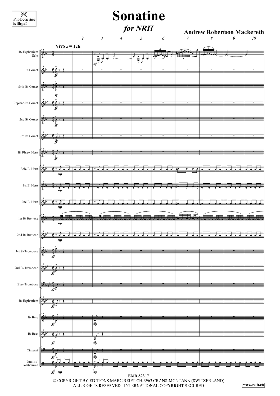 Sonatine Sonatine Brass Band scores gallery preview page 5
