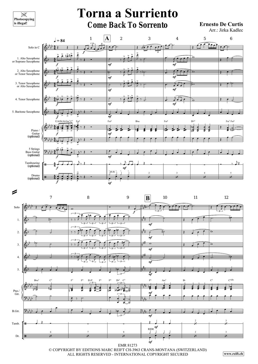 Torna a Surriento Torna a Surriento Bassoon scores gallery preview page 3