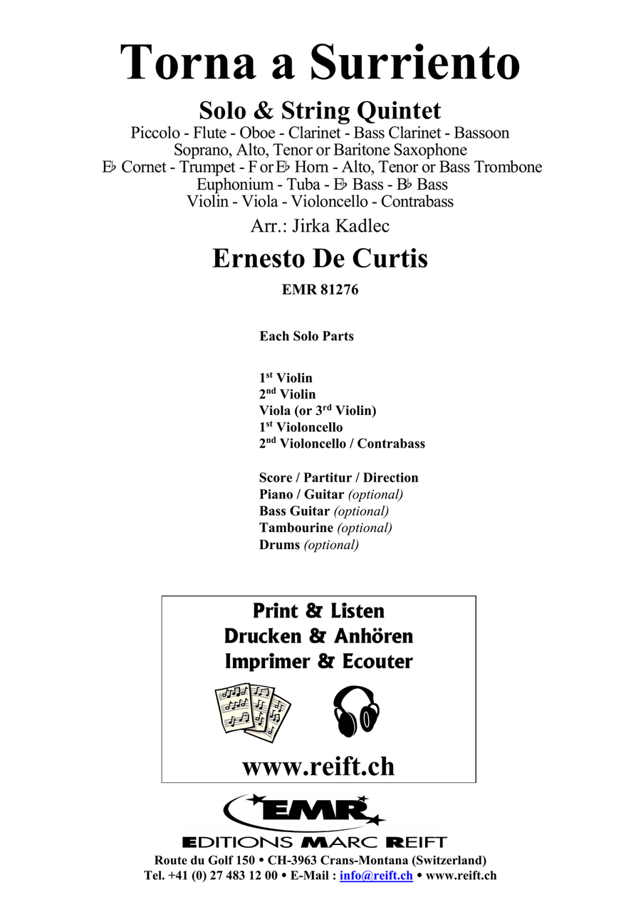 Torna a Surriento Torna a Surriento Bassoon scores gallery preview page 2