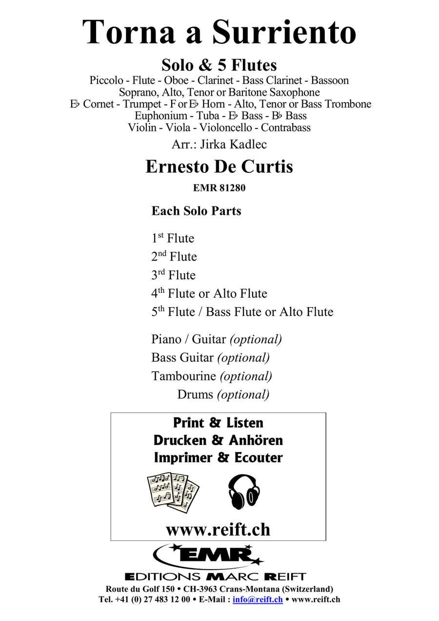 Torna a Surriento Torna a Surriento Bassoon scores gallery preview page 2