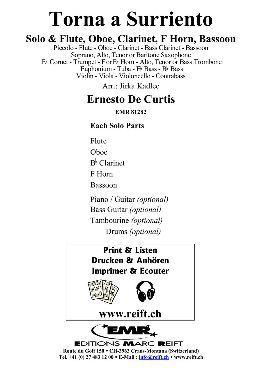 Torna a Surriento Torna a Surriento Bassoon scores gallery preview page 2