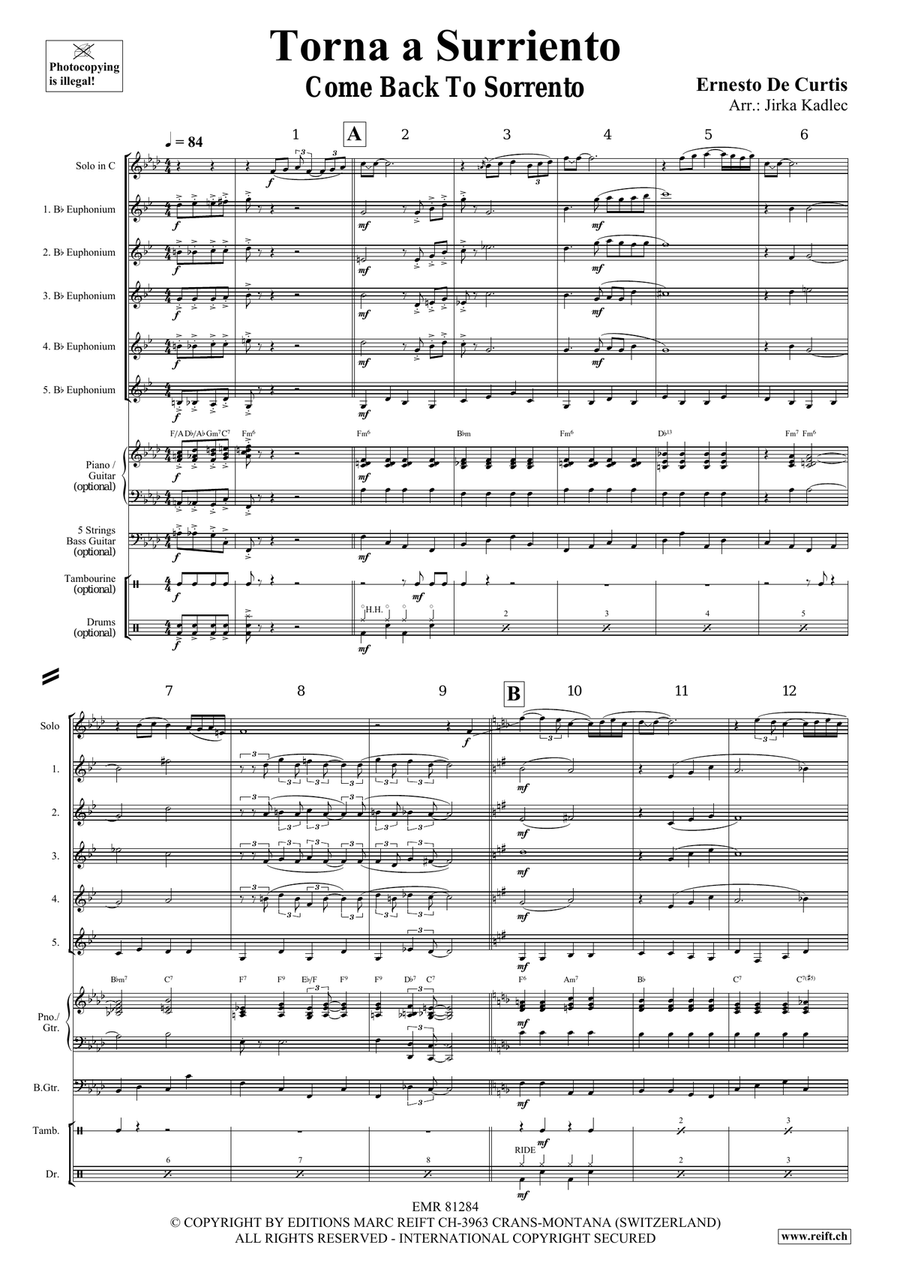 Torna a Surriento Torna a Surriento Bassoon scores gallery preview page 3