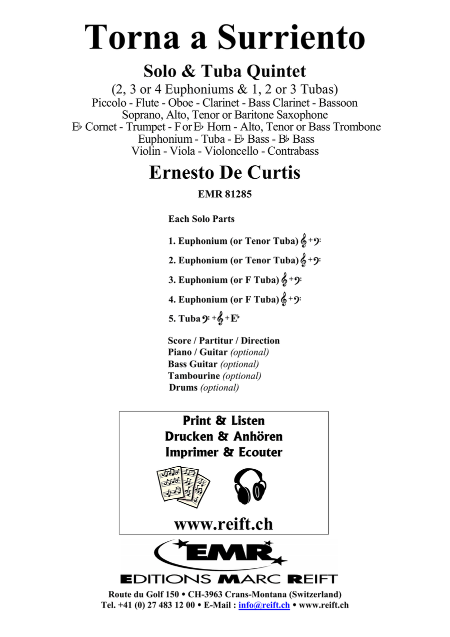 Torna a Surriento Torna a Surriento Bassoon scores gallery preview page 2