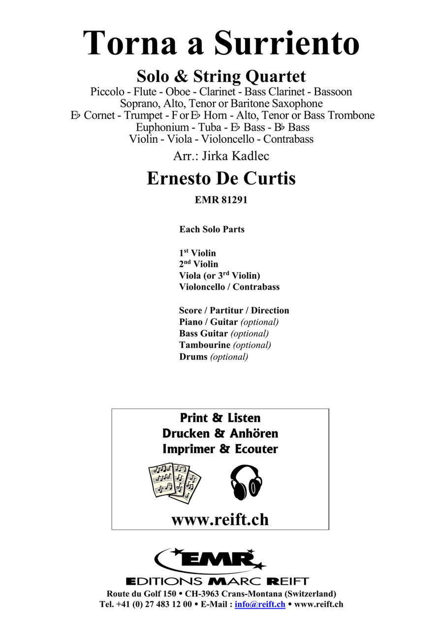 Torna a Surriento Torna a Surriento Bassoon scores gallery preview page 2