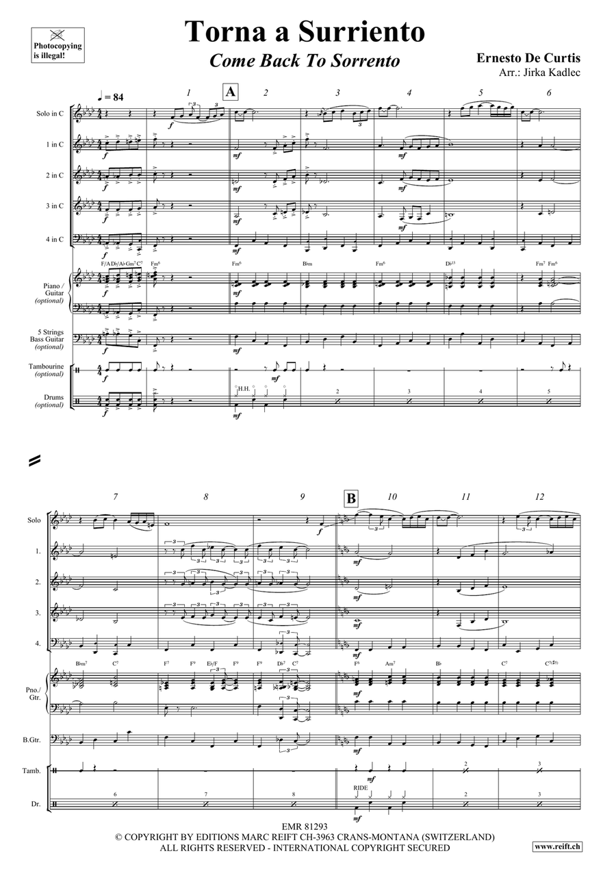 Torna a Surriento Torna a Surriento Bassoon scores gallery preview page 3