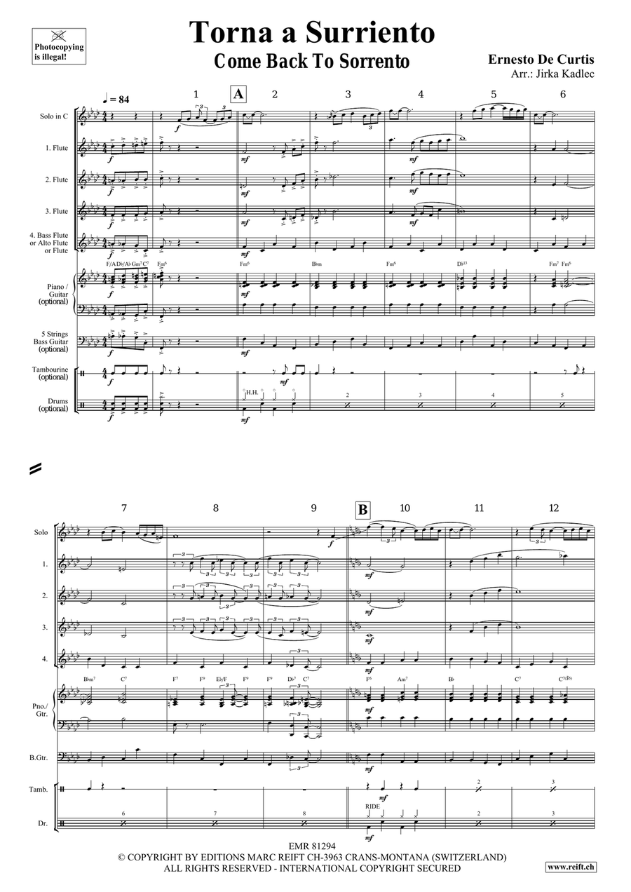 Torna a Surriento Torna a Surriento Bassoon scores gallery preview page 3
