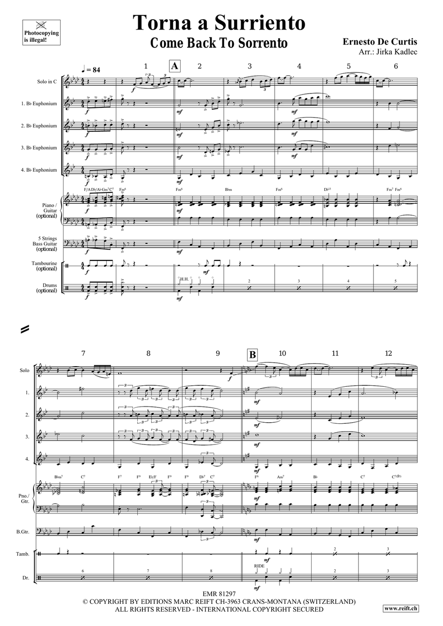 Torna a Surriento Torna a Surriento Bassoon scores gallery preview page 3