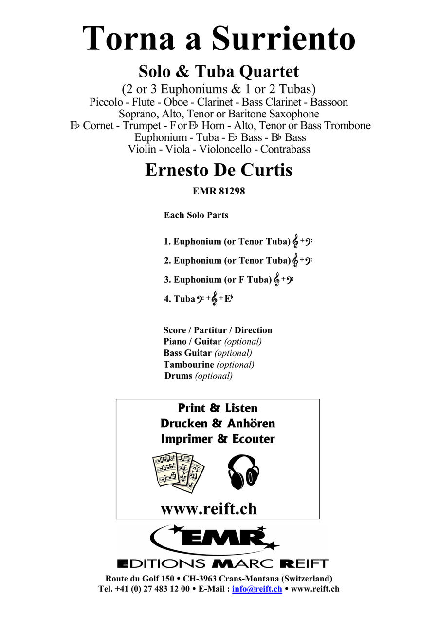 Torna a Surriento Torna a Surriento Bassoon scores gallery preview page 2