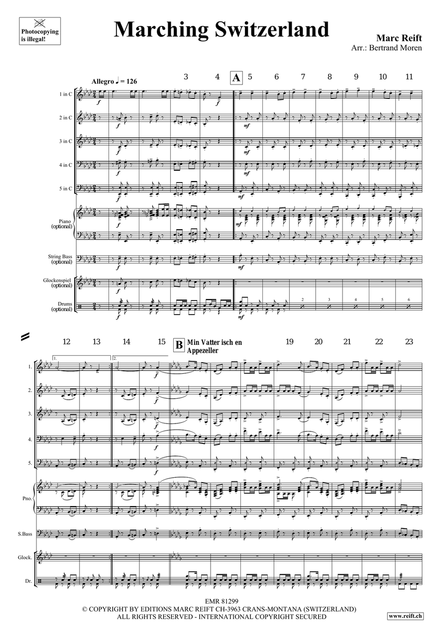 Marching Switzerland Marching Switzerland Score scores gallery preview page 4