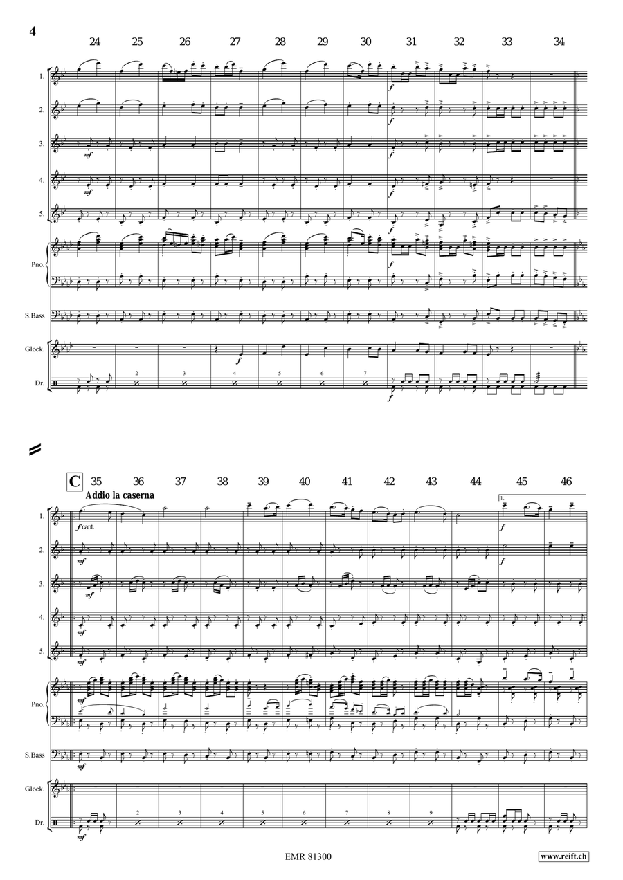 Marching Switzerland Marching Switzerland Clarinet Quintet scores gallery preview page 5