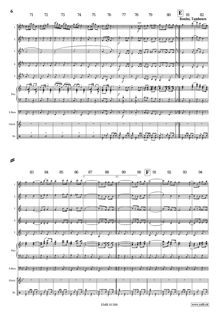 Marching Switzerland Marching Switzerland Clarinet Quintet scores gallery preview page 7
