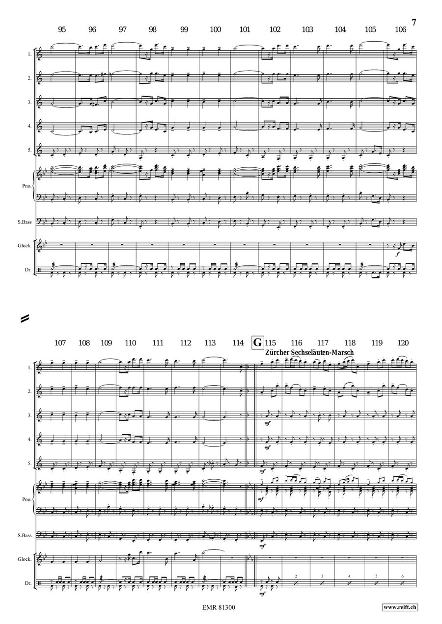 Marching Switzerland Marching Switzerland Clarinet Quintet scores gallery preview page 8