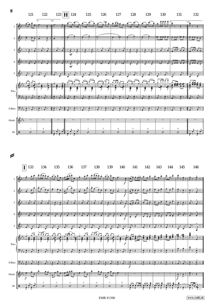Marching Switzerland Marching Switzerland Clarinet Quintet scores gallery preview page 9