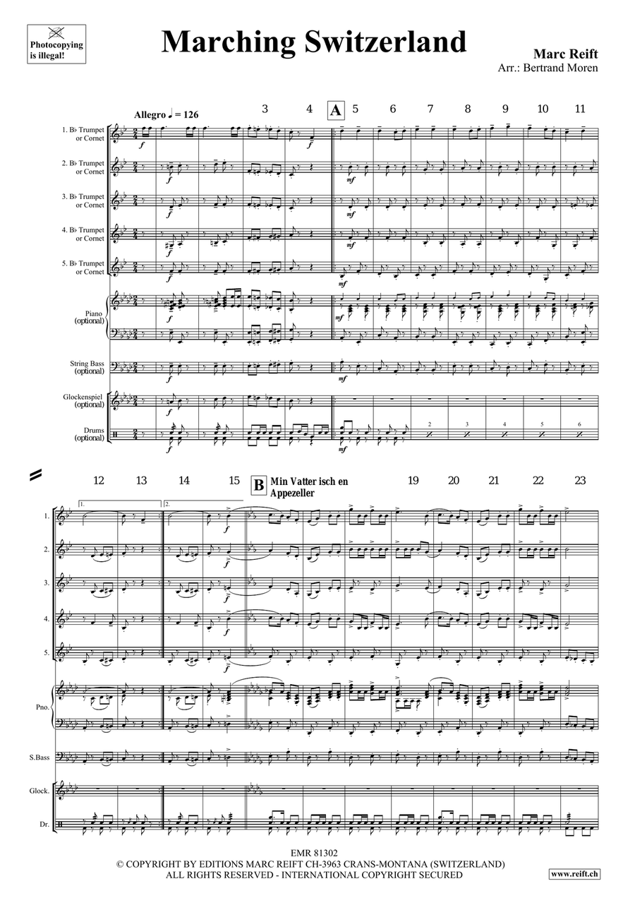 Marching Switzerland Marching Switzerland Cornet scores gallery preview page 4