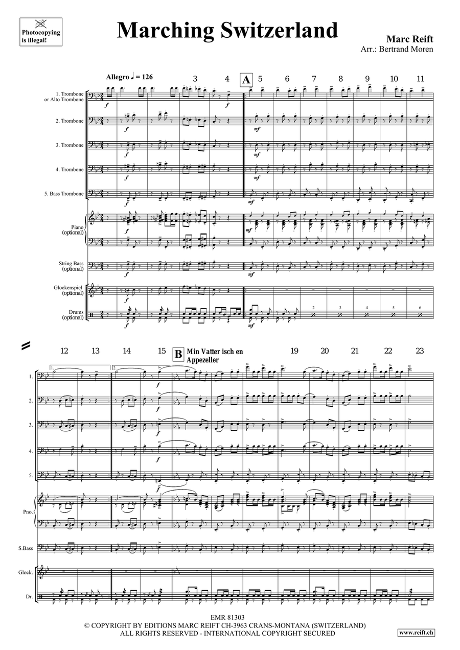 Marching Switzerland Marching Switzerland Trombone scores gallery preview page 4