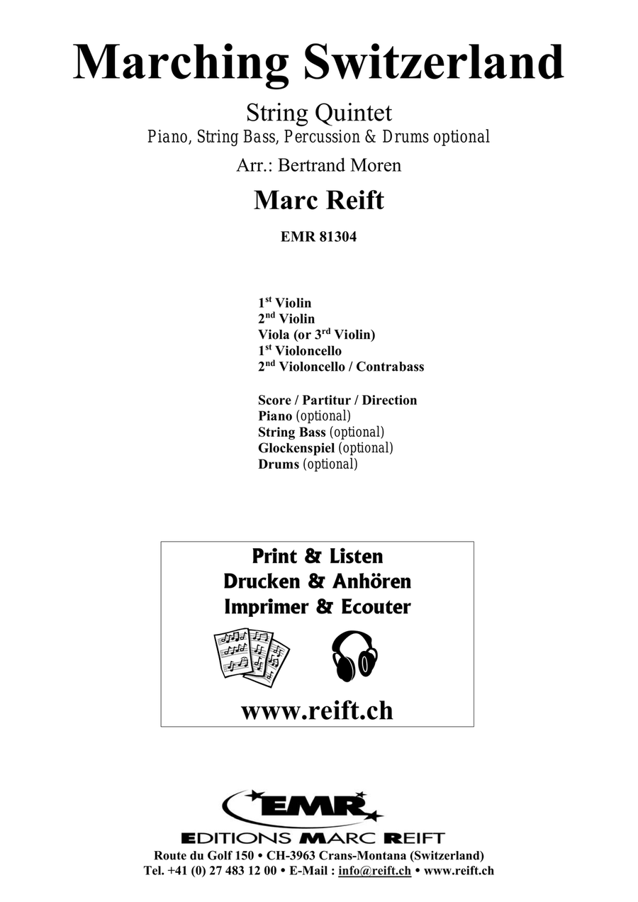 Marching Switzerland Marching Switzerland String Quintet scores gallery preview page 2