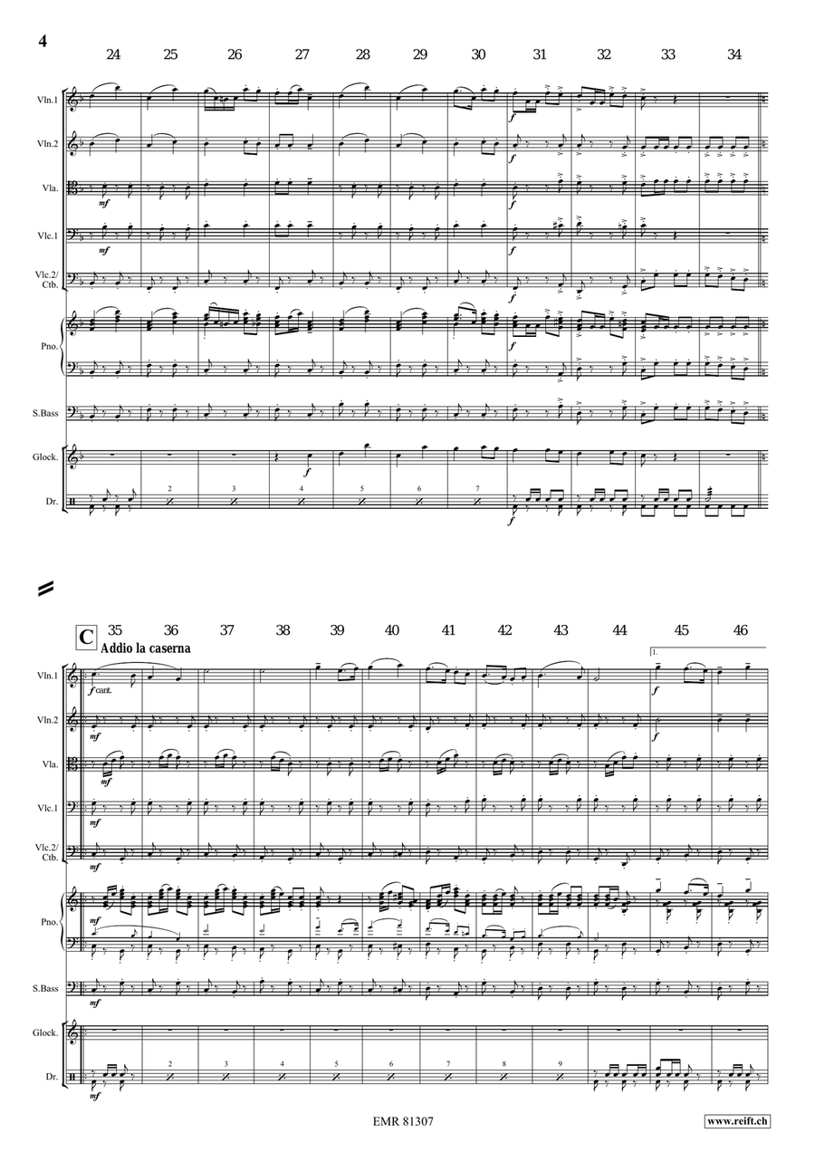 Marching Switzerland Marching Switzerland String Orchestra scores gallery preview page 5