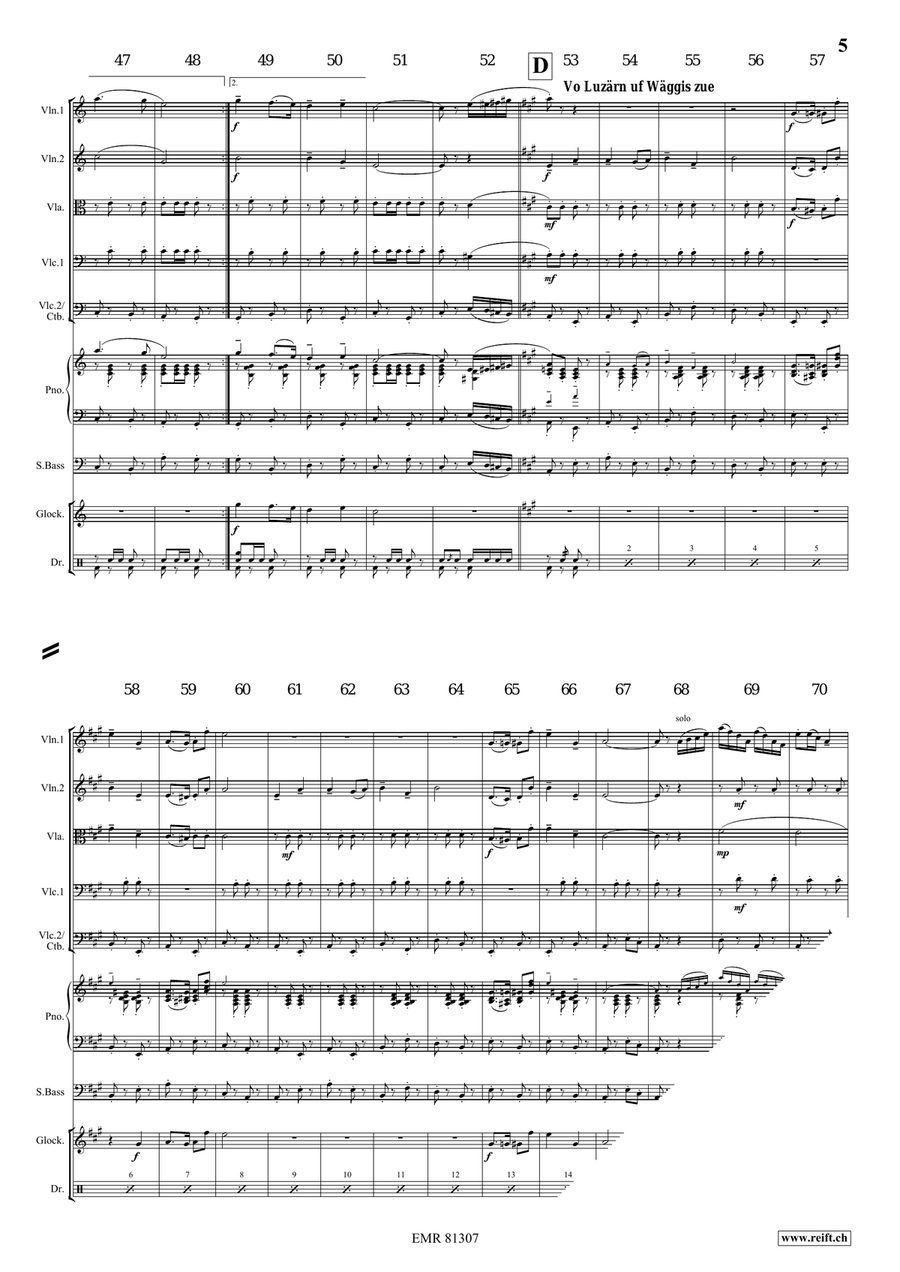 Marching Switzerland Marching Switzerland String Orchestra scores gallery preview page 6