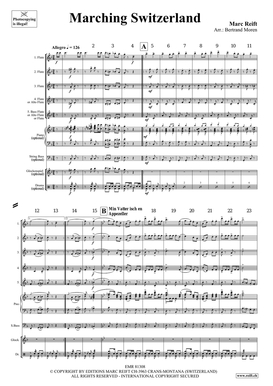 Marching Switzerland Marching Switzerland Flute scores gallery preview page 4