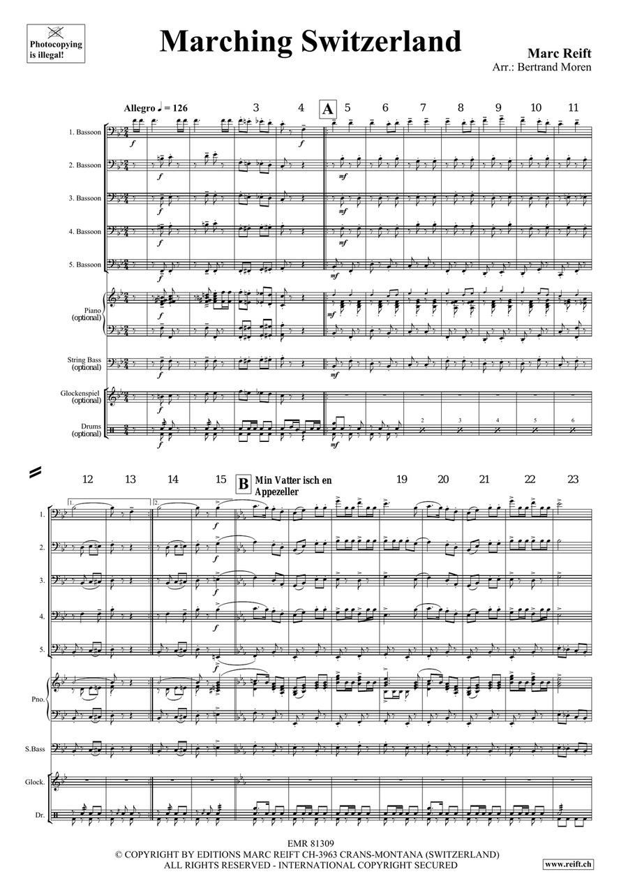 Marching Switzerland Marching Switzerland Bassoon scores gallery preview page 4